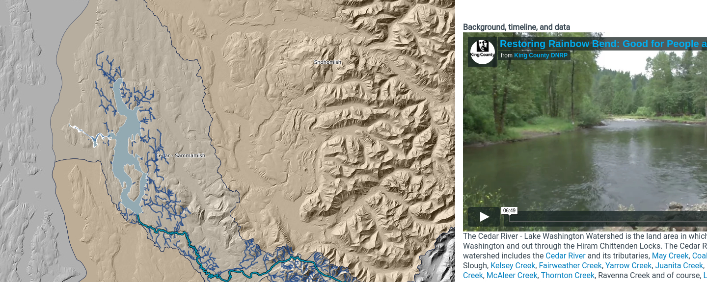 topographic map of Seattle watersheds